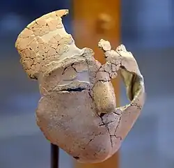 Plastered face mold from the Pre-Pottery Neolithic B, Amman, Jordan
