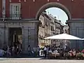 Plaza Mayor de Madrid toward Toledo street