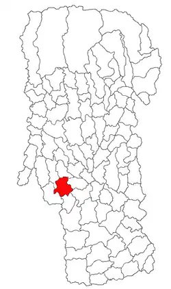 Location in Argeș County