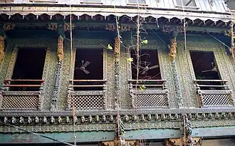 Traditional decoration on wooden windows.