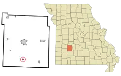 Location of Morrisville, Missouri