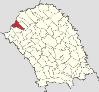 Location in Botoșani County