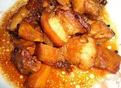 Adobong baboy (pork) with pineapple