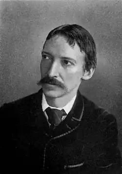 Portrait photograph of Robert Louis Stevenson