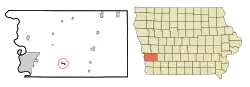 Location of Treynor in Iowa