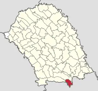 Location in Botoșani County