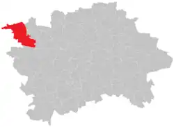Location of Ruzyně in Prague
