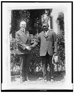 Tom Lee with President Calvin Coolidge in 1925.