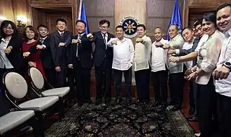 Duterte with Chinese government officials