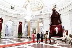 US President Trump and the US First Lady at Rashtrapati Bhavan