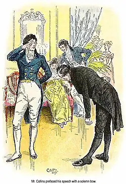 C. E. Brock illustration for the 1895 edition of Jane Austen's novel Pride and Prejudice (Chapter 18)