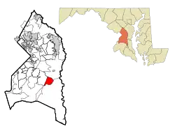 Location of Marlton, Maryland