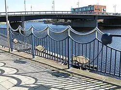 Princess of Wales bridge from the fish quay north bank upriver