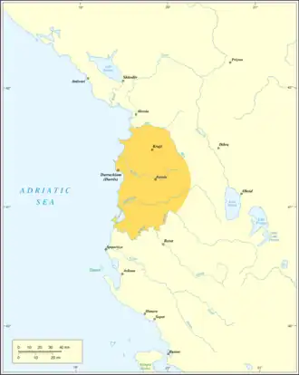 The Principality of Albania in 1370