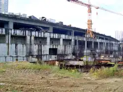 Construction of the station in October 2008.
