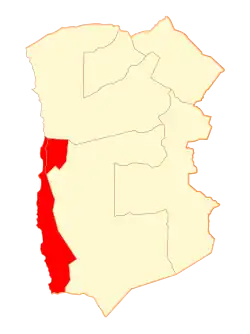 Location in the Tarapacá Region