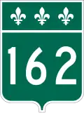 Route 162 marker