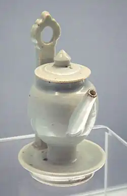 Qingbai glazed lamp, Jingdezhen ware, 1271–1368.