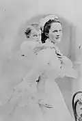 Princess Maria with her mother in 1872.