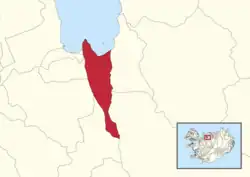 Map outline of the borders of Rípurhreppur