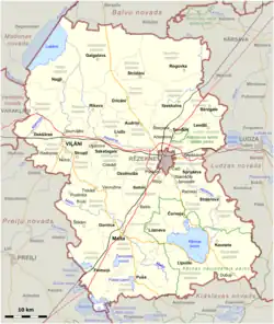 Location of Rēzekne Municipality