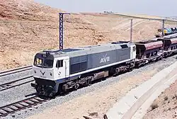Standard gauge 319.2 in AVE livery (construction train)