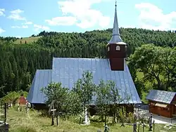 Wooden church in Lăzești