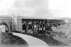 The Manhattan Valley Viaduct under construction