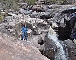 Ramah Falls 7 miles (11&nbsp;km) northeast of town