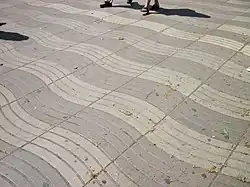 Decorative wavy pattern on La Rambla