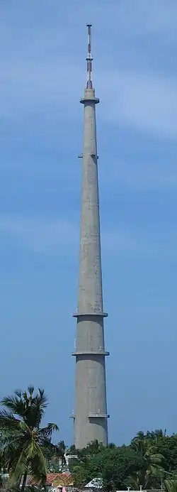 ash coloured concrete structure of Rameswaram TV tower