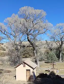 The pumphouse and well along Turkey Creek (2015).
