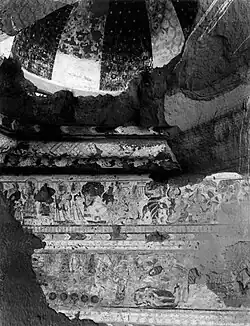 View of the dome and paintings.