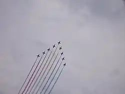 Red, white & blue trails - The Red Arrows