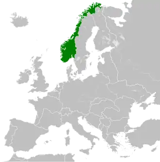 Location of Quisling regime