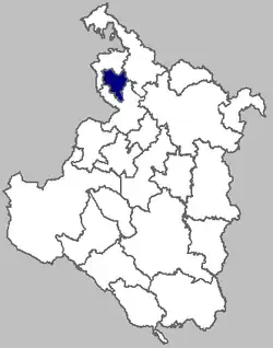 Map of Ribnik municipality within Karlovac County