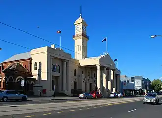 Richmond Town Hall, Melbourne. Remodeled 1934-36; architect, Harry R. Johnson.[76]