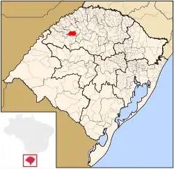 Location in Rio Grande do Sul, Brazil