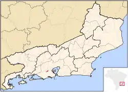 Location of Nilópolis in the State of Rio de Janeiro