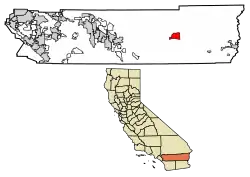 Location of Desert Center in Riverside County, California
