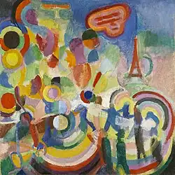 Robert Delaunay, 1914, Homage to Blériot, oil on canvas, Museum of Grenoble