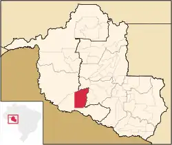 Location in Rondônia state