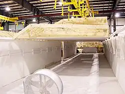 Ceiling drywalled in spray booth