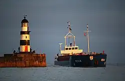Lighthouse on the harbour breakwater