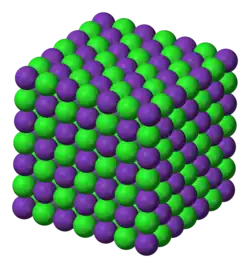 Rubidium chloride's NaCl structure