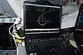 View of data on a Thinkpad A31p as used by the STS-126 crew during separation from the International Space Station (ISS)