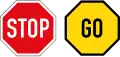 Stop / Go manual control sign