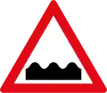 Uneven road surface ahead