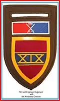 SADF 8 South African Armoured Division 19th Field Engineer Flash