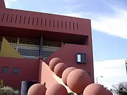Ricardo Legorreta's San Antonio Public Library is an example of postmodern architecture in Texas.